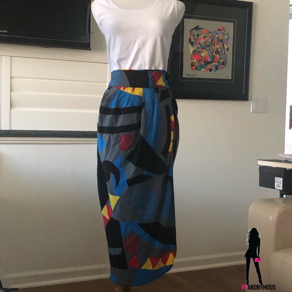 Vintage Robert Haik Silk Skirt 44